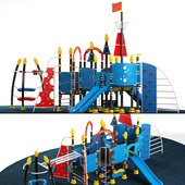 Kids playground equipment with slide climbing 10