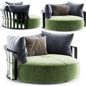 SCARLETT round sofa By Poltrona Frau