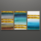 Set of triptych paintings 93