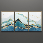 Triptych paintings set 95