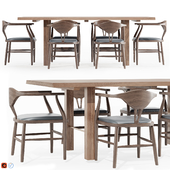 Montana Live Edge Dining Table with Peking B Dining Chairs