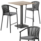 Varaschin Smart stool Plinto table set