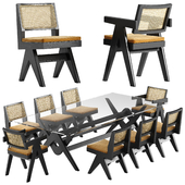Cassina capitol complex table chair set