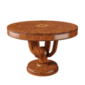 Parquetry and floral marquetry center table
