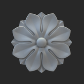 Carved Classic Rosette 002