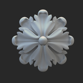 Carved Classic Rosette 005