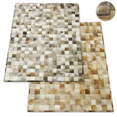 Potrero Hide Patchwork Rug RH Collection