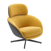 Minotti Russell Bergere Swiwel Bace Top Armchair