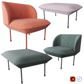 Oslo Lounge chair & Pouf By Muuto
