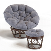 Teal Microsuede Papasan Chair Cushion