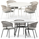 BRANCH bistro table, CTR armchair by Tribu