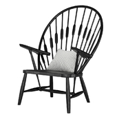 Peacock Lounge Chair PP550 Black