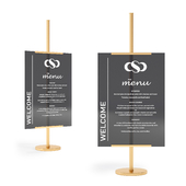Easel with a menu