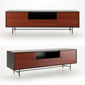 Modernist Wood & Lacquer Media Console