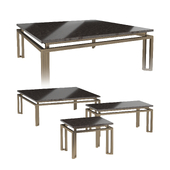 Set of three tables Tosconova Tavolino Oro marble small table