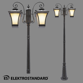ОМ Уличный двухрожковый светильник на столбе Elektrostandard GLXT-1408F/2 Libra F/2