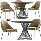 Paris Side Chair With Calligaris Table