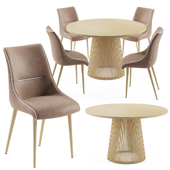BEA MAGNUM dining chair with SENDAI table