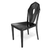 Custom made black wood chair