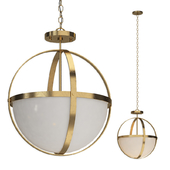 Satin Bronze Raine 2 - Light Shaded Globe Chandelier