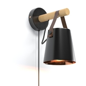 Leather wall lamp