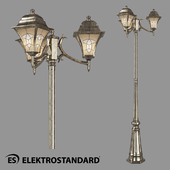 ОМ Уличный трехрожковый светильник на столбе Elektrostandard Altair F/3
