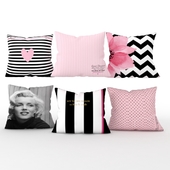 pink decorative pillows