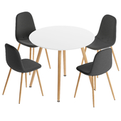 La forma table Daw & Lissy chair dining set