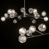 Restoration Hardware BOULE DE CRISTAL ROUND CHANDELIER 48 Black