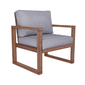 Lydon Patio Chair with Cushion and table
