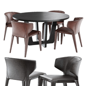 Dining set natuzzi clio chair circus table