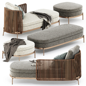 TAPE CORD PAOLINA and BENCH and OTTOMAN by Minotti