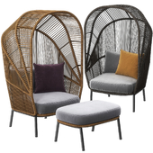 Cocoon Rilly chair by Dedon