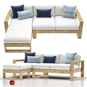 PORTSIDE Outdoor 2-Piece Chaise