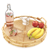 Tray IKEA SOLBLEKT with fruits and drink