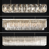 3 type Restoration Hardware Rectangular Chandelier Set 001