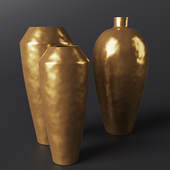 Rh Brass Teardrop Vase Collection