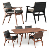 REN DINING ARMCHAIR and TABLE