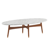 West Elm Reeve Mid-Century Oval Coffee Table