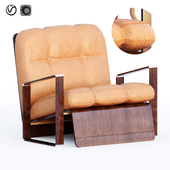 Leather arm chair