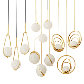 Set of suspended chandeliers Lampatron,  Romatti, Lee Broom three