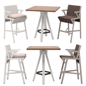Kettal Vieques Bar Set stool and table