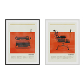 Mad Men Eames Chair and Typewriter Posters