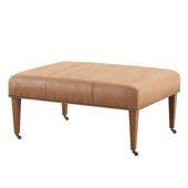 Adalene Cocktail Ottoman Butterscotch Leather One Kings Lane