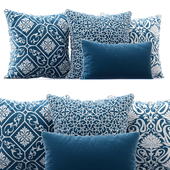 Luxury blue pillows