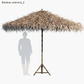 Bamboo umbrella tropical style 02