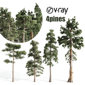4 pines tree