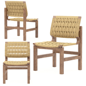 Oregan pine and paper cord side chair