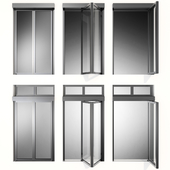 Складывающиеся металлические автоматические двери /  Folding Metal Automatic Doors