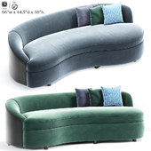 Boomerang curved sofa